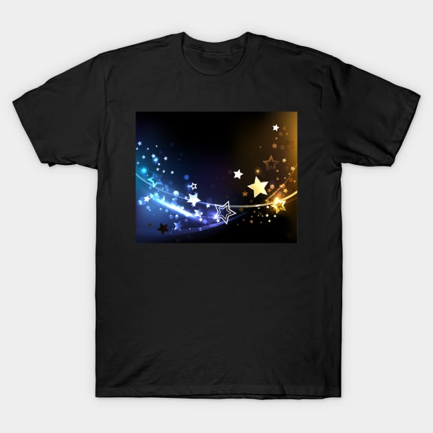 Abstract background with contrasting stars T-Shirt by Blackmoon9